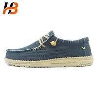 Mocassins respirants pour hommes Hebo, chaussures décontractées légères d'été pour hommes, mocassins en toile pour hommes, chaussures mocassins personnalisées