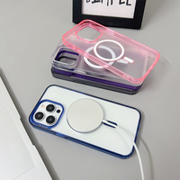 Nouvelle coque de téléphone transparente antichoc de luxe en silicone liquide magnétique 2026 pour 17 18 16 15 14 13 12 Pro Max