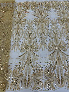 Váy Cưới Vải Ren Đính Cườm Ngọc Trai Đính Cườm Đính Cườm Đính Cườm Đính Cườm Đính Cườm Đính Cườm Đính Hạt Cườm Vải Cô Dâu Nigeria - Product Image 2