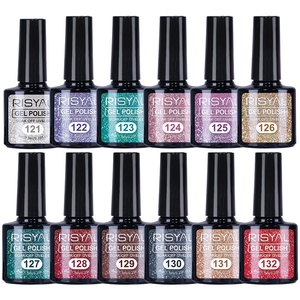 ยาทาเล็บ RISYAL ประกายเพชรเจล พร้อมกาวดิสโก้เอฟเฟกต์ บรรจุภัณฑ์กล่องสีเดียว ได้รับการรับรองจากเจ้อเจียง - Product Image 5