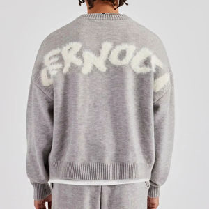 Suéter de Punto para Hombre, Diseño Personalizado de Fabricante de Prendas de Punto, Estilo Informal, con Intarsia Esponjosa - Product Image 2