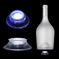 Sous-verres lumineux LED contrôlables par application, cadeaux personnalisés pour fêtes, autocollants promotionnels pour bouteilles, décoration de bar et de boîte de nuit