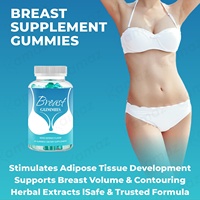 Gummies d'amélioration mammaire personnalisées Amaz Private Label, formes variées, qualité alimentaire, 60 gummies par flacon, pour la santé des femmes, pour l'amélioration des seins