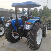 Traktor Bekas dan Holland TT75 4X4WD Mini Compact Tracteur Agricola Mesin & Peralatan Pertanian dengan Front End Loader