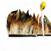 Franges de plumes de coq de 6 à 8 pouces, teintes en gros, de différentes couleurs, pour carnaval, garniture de plumes de poulet