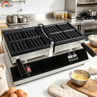 Gaufrier carré XL de haute qualité pour 4 gaufres, machine à gaufres électrique antiadhésive idéale pour la maison et l'hôtellerie