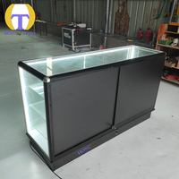 Vitrine moderne en verre trempé et aluminium avec éclairage LED, étanche et écologique, pour magasins de tabac et présentoirs de vente au détail