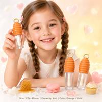 ISMAN Tubes de brillant à lèvres en forme de nid d'abeille de 6 ml, transparents, vides, pour baume à lèvres, avec logo personnalisé, emballage d'huile à lèvres avec grand applicateur brosse