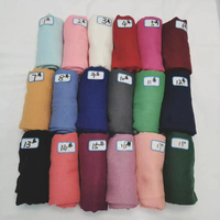 YOMO Vente à Chaud Stock 105 Couleurs Châle Écharpe Jersey Uni Plissé Coton Hijab Femme Musulmane Voile Écharpe Femmes Hijab