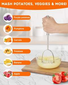 Prensa de Patatas de Acero Inoxidable con Descuento por Tiempo Limitado, Prensa para Batatas y Calabazas, Triturador de Patatas - Product Image 4