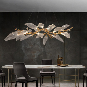 TOGETHER Engineering Light Lustre à feuilles de luxe personnalisé Villa Duplex Escalier Club Restaurant Décoration Lustre créatif - Product Image 1