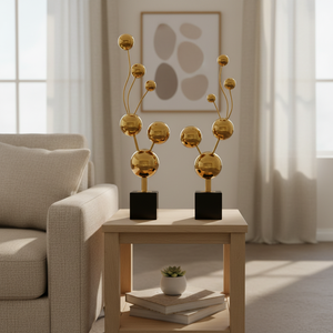 Sculpture <span class=keywords><strong>de</strong></span> boule en acier inoxydable Art Déco personnalisée, sculpture <span class=keywords><strong>de</strong></span> <span class=keywords><strong>bulle</strong></span> en métal, sculpture artisanale, imperméable, durable, décoration intérieure d'hôtel en métal - Product Image 4