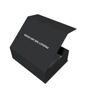 Black Custom Logo Hard Box Ladies Clothing Suit Gift Box Advanced Dress Raffia Paper Packaging Box