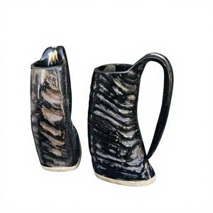 Antique Horn Mugs Gifts Sets Bar Accessories Drinking Natural Horns Real Cow Buffalo Horn Customized Viking Mugs Sets For Party - Product Image 1