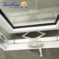 Fenêtre à auvent en aluminium à manivelle, style américain, résistante aux ouragans, double vitrage, certifiée NFRC, pour maisons, fabricant