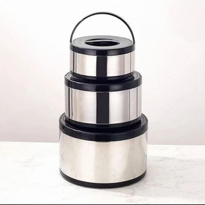 Bộ nồi cách nhiệt, nồi cách nhiệt 3 miếng, nồi cách nhiệt làm bằng thép không gỉ. Xử lý thoải mái để dễ dàng mang theo. - Product Image 1