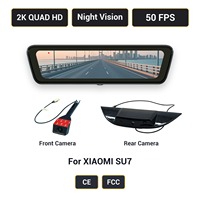 Caméra de tableau de bord pour rétroviseur XIAOMI SU7 H8 Pro avec streaming, 2K, 8,2 pouces, double objectif avant et arrière, vision nocturne, certifiée CE FCC, d'usine OEM