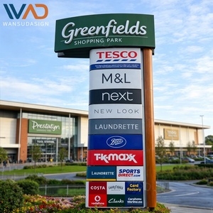 Letrero <span class=keywords><strong>de</strong></span> Pylon Personalizado, Torre Guía Iluminada, Letrero Publicitario para Centro Comercial, Monumento Direccional <span class=keywords><strong>de</strong></span> Acero - Product Image 2