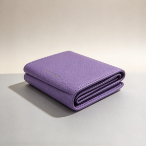 <b>Ladies</b> Bifold Faux Leather <b>Wallet</b>, Purple Card Purse With Coin Pocket For Cash And Cards - Product Image 5