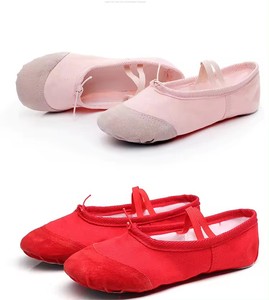 Commercio all'ingrosso consigli di danza classica scarpe di tela con suola divisa pantofole da donna morbide scarpe da Ballerina piatte ragazza per ballare - Product Image 3