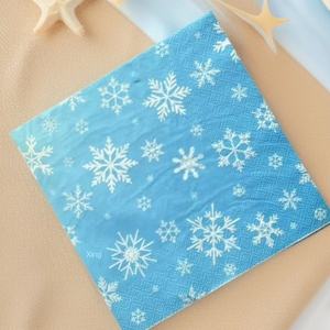 Fazzoletti di Carta con Motivo a Fiocchi di Neve in Pura Cellulosa Vergine, Carini e Freschi, Usa e Getta per Matrimoni, Banchetti e Feste - Product Image 2