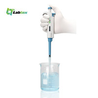 LABTEX Micropipette mécanique monocanal de laboratoire 10 ml à volume réglable, semi-autoclavable, en plastique de haute qualité
