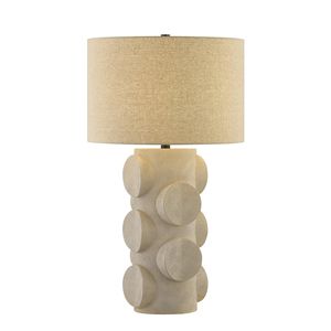 White Ribbed Ceramic Urn Modern Art Table Lamp | Eye-Catching Lighting for Hotel Lounge & Living Area - Product Image 5