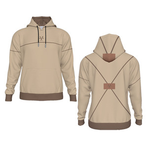 Felpa Pullover con cappuccio interno T6X linee marrone chiaro da uomo - Product Image 2