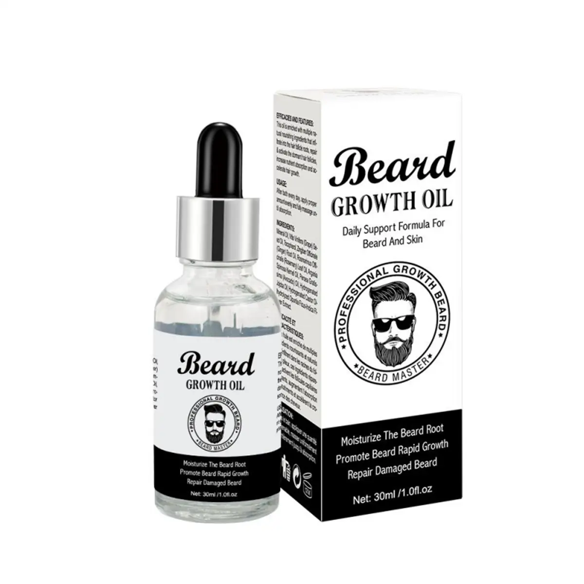 Professional Made Oil Beard Growth Promote Beard Growth Thickening Fluid High Quality Men Care Product