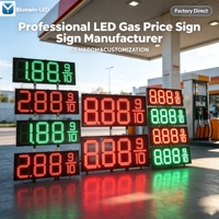 Panneau d'affichage numérique LED pour station-service extérieure avec télécommande, écran de 24 pouces