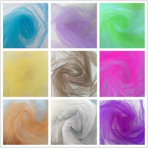 Tela de malla de tul de poliéster Multicolor 100% ignífuga y antiestática para <span class=keywords><strong>coches</strong></span>, cortinas, bolsos, vestidos de fieltro, para niñas - Product Image 6