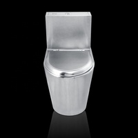 Cuvette de toilettes en acier inoxydable WC, toilettes durables en acier inoxydable à poser au sol pour lieux publics