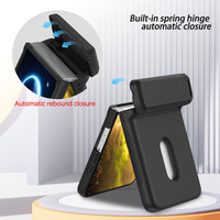 Étui pliable portable pour Samsung Galaxy Z Flip 8 7, avec fente pour carte intégrée, charnière à ressort, support caché, protection intégrale antichoc