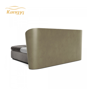 <span class=keywords><strong>Letto</strong></span> Moderno di Lusso in Velluto <span class=keywords><strong>Grigio</strong></span>, Misura King Size, Morbido, Arredamento Camera da <span class=keywords><strong>Letto</strong></span>, <span class=keywords><strong>Letto</strong></span> <span class=keywords><strong>Matrimoniale</strong></span> in Pelle Opaca - Product Image 4