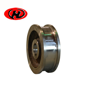 Sản Xuất Tại Trung Quốc Nhiệm Vụ Nặng Nề Đôi Mặt Bích Crane Bánh Xe Đường Sắt T Shape H Hình Dạng Theo Dõi Con Lăn Bánh Xe - Product Image 4