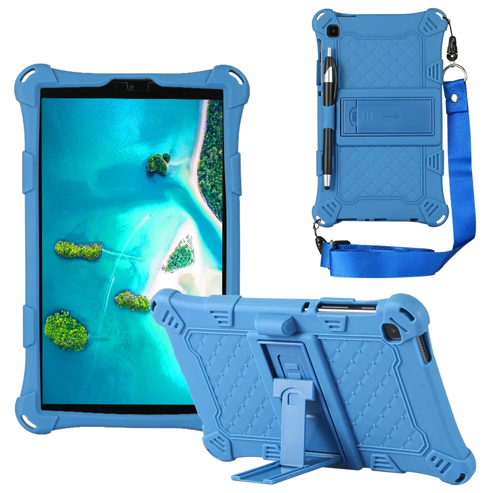 Reinforced Hidden Bracket Protective Case Cover Shell Tablet Silicone Case for Samsung Galaxy Tab A7 Lite 8.7" T220 T225