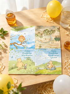 Tovaglioli Usa e Getta Vintage con Stampa <span class=keywords><strong>Winnie</strong></span> <span class=keywords><strong>Pooh</strong></span> e Piglet, Tovaglioli di Carta per Alimenti per Decorazioni Festa di Compleanno e Baby Shower - Product Image 2