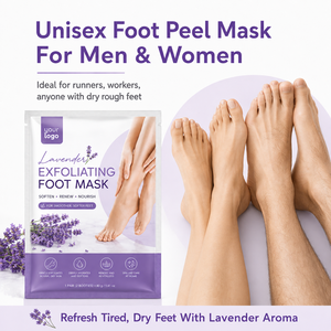 Hot Selling Gently Exfoliates Care Softens Rough Cracked Heels Hydrates Nourishes Lavender Niacinamide Exfoliating Foot Mask - Product Image 6