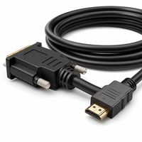 Câble vidéo industriel robuste 1080P HDTV MINI DP en PVC avec fixation à double vis pour caméra de sécurité 24/7 et affichage multi-écrans