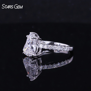 Bague en diamant de laboratoire Starsgem Gourd HuLu Cut, or massif 10 carats, clarté DEF VS, bijoux fins de bonne fortune chinoise pour femmes - Product Image 5
