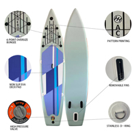 Tabla de Paddle Surf Inflable ACEHERO de Estilo Minimalista con Sistema de 3 Aletas, 12'0\"x33.5\"x6\", con Soporte para Cámara de Acción, para Pesca