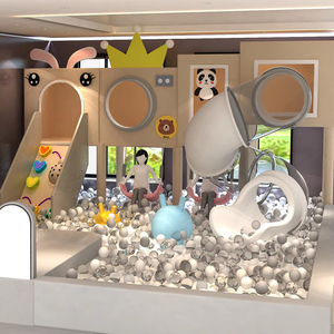 子供の遊びのためのカスタマイズされた小さい屋内遊び場装置柔らかい屋内スライド - Product Image 4