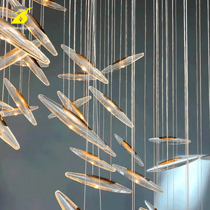 Lustre en cristal en forme d'<span class=keywords><strong>oiseau</strong></span> volant - Éclairage dynamique <span class=keywords><strong>de</strong></span> luxe pour escalier d'hôtel/galerie d'art - Product Image 4