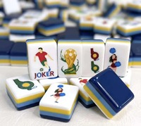 Ensemble de Mahjong Américain de Luxe Thème Championnat de Football, 4 couches en Acrylique, Souvenir Commémoratif Boutique Amérique du Nord 2026