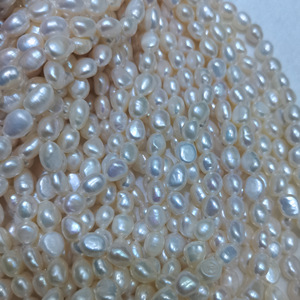 Chuỗi Hạt Ngọc Trai Nước Ngọt Tự Nhiên Lỗ Lớn Màu Trắng 3Mm-12Mm - Product Image 5
