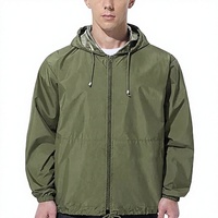 Veste coupe-vent en toile avec deux grandes poches, résistante à l'eau, personnalisée, fermeture éclair 1/4, pull à capuche uni unisexe