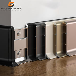 Rodapié de aluminio negro GS para interiores modernos de lujo para el hogar y la Oficina - Product Image 6