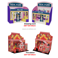Ensemble de jeu de rôle commercial pour enfants, style village, supermarché et maison, pour jeu d'imitation multi-activités en intérieur