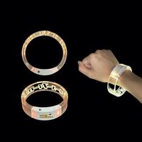 Articles promotionnels uniques, bracelet lumineux en acrylique LED personnalisé, 15 couleurs, bracelets lumineux pour poignets, publicité commerciale, salon professionnel, marketing