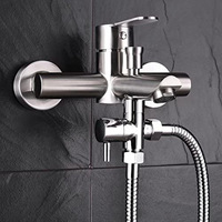 Robinet de douche thermostatique à eau froide chaude mitigeur mural Chrome robinet de bain Style classique nouveau zinc en céramique de pluie poli